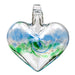 Kitras : Van Glow Hearts Glass Ornament in Blue/Green -