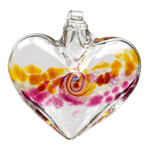 Kitras : Van Glow Hearts Glass Ornament in Gold/Pink -