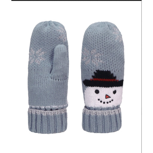 Knit Snowman Mittens - Fashion by Mirabeau - Knit Snowman Mittens - Fashion by Mirabeau