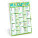 Knock Knock : All Out Of® Pad with Magnet (Pastel Version) -