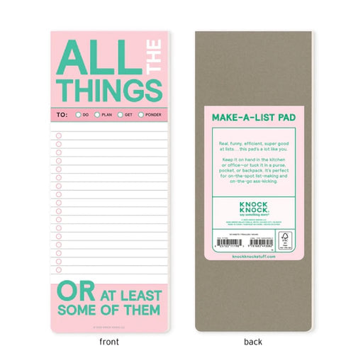 Knock Knock : All The Things Make-a-List Pad -