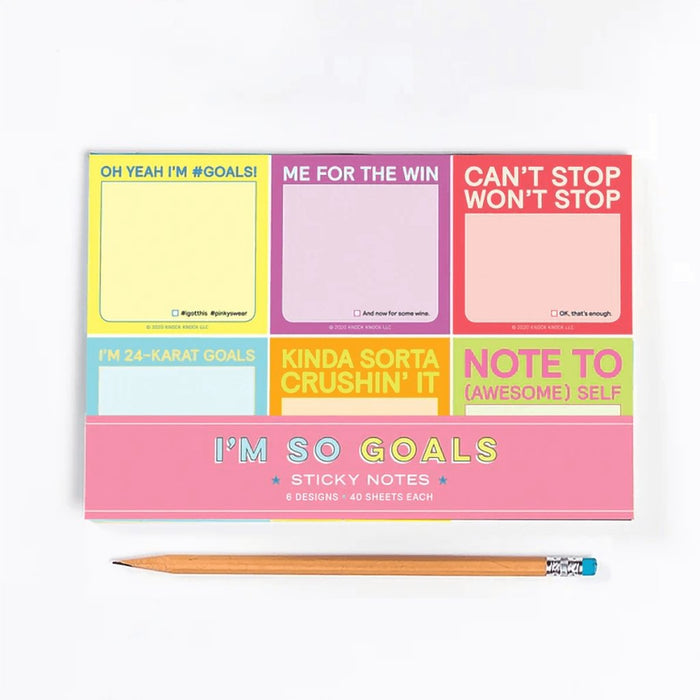Knock Knock : I’m So Goals Sticky Notes Set / Packet -