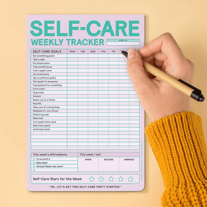 Knock Knock : Self-Care Weekly Tracker Pad -