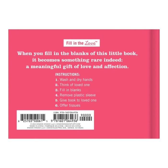 Knock Knock : What I Love about You Fill in the Love® Book -