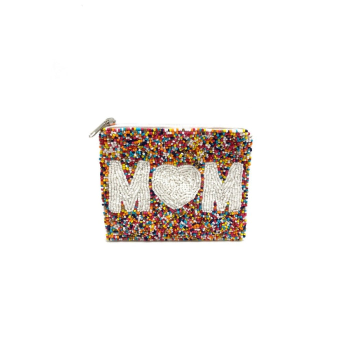 LA Chic : Multi-Colored Mom Beaded Pouch - LA Chic : Multi-Colored Mom Beaded Pouch