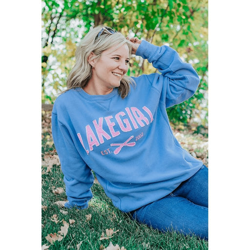 Lake Girl : Sanded Fleece Crew Neck Sweatshirt -