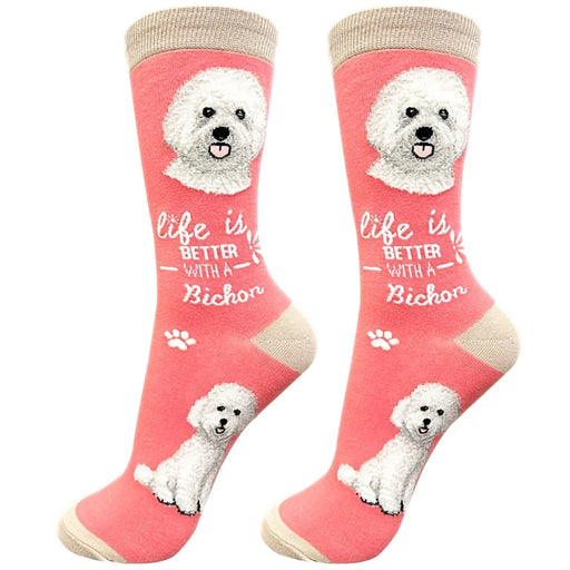 Life Is Better With A Bichon Frise Unisex Socks - Life Is Better With A Bichon Frise Unisex Socks