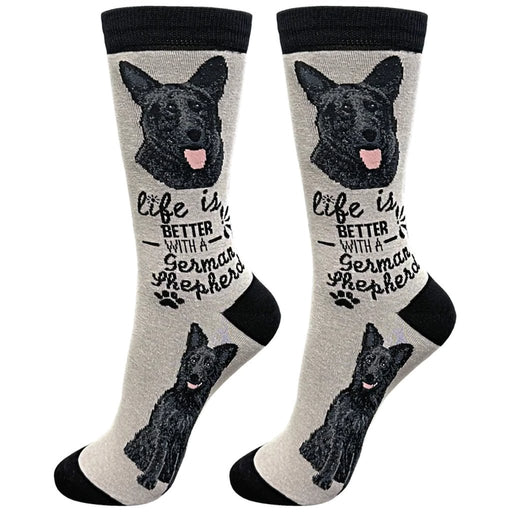 Life Is Better With A Black German Shepherd Unisex Socks - Life Is Better With A Black German Shepherd Unisex Socks