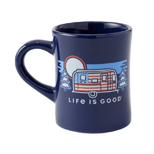 Life Is Good : Land Of The Free Camper Diner Mug -