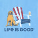 Life Is Good : Men's American Adirondack Beer Crusher-LITE Tee - Life Is Good : Men's American Adirondack Beer Crusher-LITE Tee