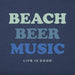 Life Is Good : Men's Beach Beer Music Short Sleeve Tee - Life Is Good : Men's Beach Beer Music Short Sleeve Tee
