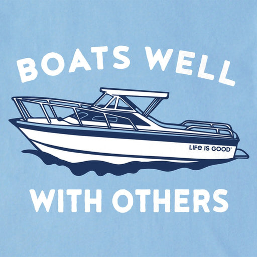 Life Is Good : Men's Boats Well With Others Crusher Tee - Life Is Good : Men's Boats Well With Others Crusher Tee