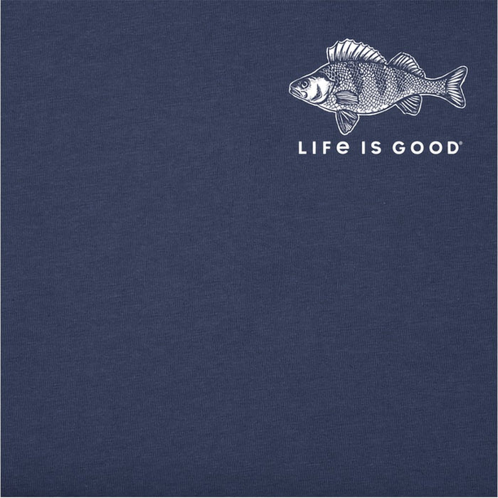 Life Is Good : Men's Diversified Freshwater Catches Crusher-LITE Tee - Life Is Good : Men's Diversified Freshwater Catches Crusher-LITE Tee