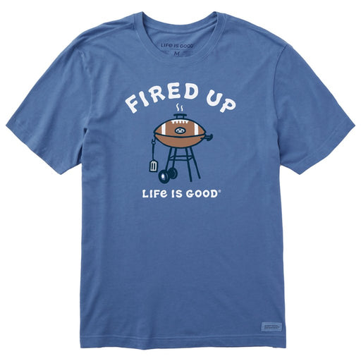Life Is Good : Men's Fired Up Grill Short Sleeve Tee - Life Is Good : Men's Fired Up Grill Short Sleeve Tee
