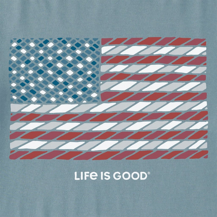 Life Is Good : Men's Geometric Flag Crusher Tee - Life Is Good : Men's Geometric Flag Crusher Tee
