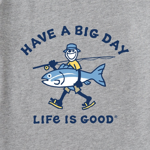 Life Is Good : Men's Have a Big Day Fishing Crusher-LITE Tee - Life Is Good : Men's Have a Big Day Fishing Crusher-LITE Tee