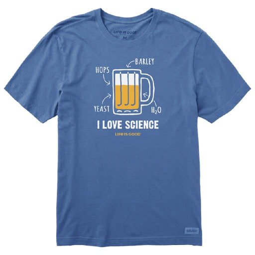 Life Is Good : Men's I Love Science Beer Short Sleeve Tee -