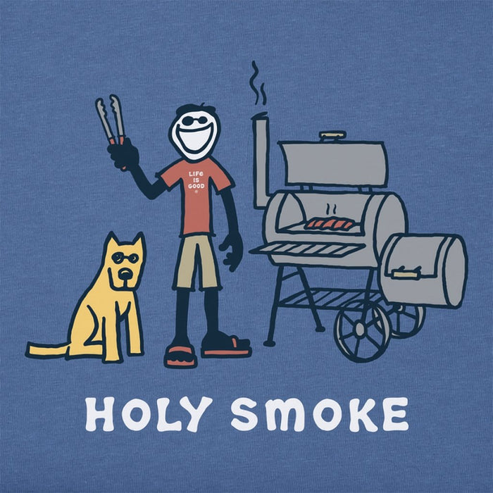 Life Is Good : Men's Jake and Rocket Holy Smoke Crusher Tee - Life Is Good : Men's Jake and Rocket Holy Smoke Crusher Tee