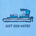 Life Is Good : Men's Just Add Water Pontoon Boat Crusher Tee - Life Is Good : Men's Just Add Water Pontoon Boat Crusher Tee