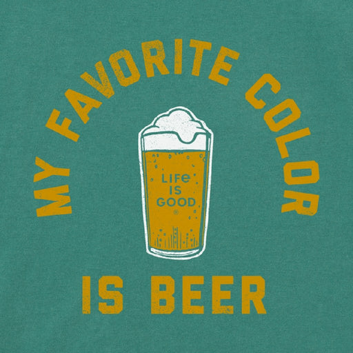 Life Is Good : Men's My Favorite Color Is Beer Short Sleeve Tee -