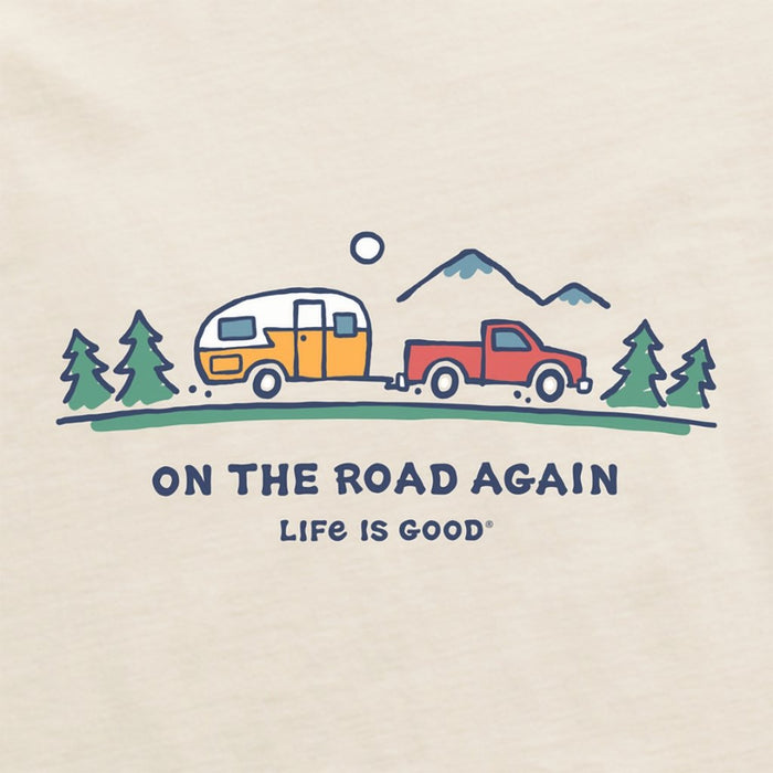 Life Is Good : Men's On The Road Again Trailer Short Sleeve Tee - Life Is Good : Men's On The Road Again Trailer Short Sleeve Tee