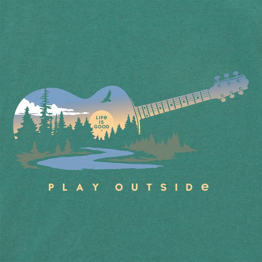 Life Is Good : Men's Play Outside Guitar Crusher Tee - Life Is Good : Men's Play Outside Guitar Crusher Tee