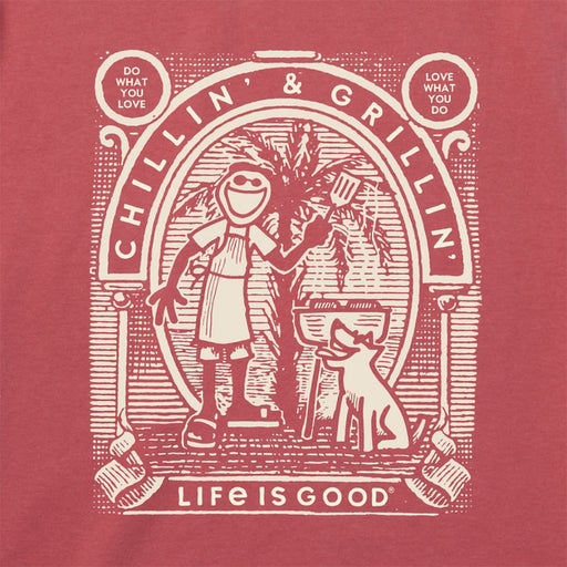 Life Is Good : Men's Retro Chillin' & Grillin' Crusher Tee - Life Is Good : Men's Retro Chillin' & Grillin' Crusher Tee