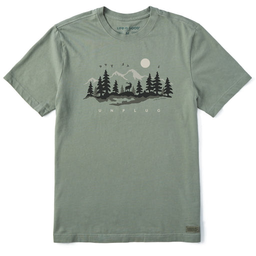 Life Is Good : Men's Unplug in the Outdoors Short Sleeve Tee - Life Is Good : Men's Unplug in the Outdoors Short Sleeve Tee