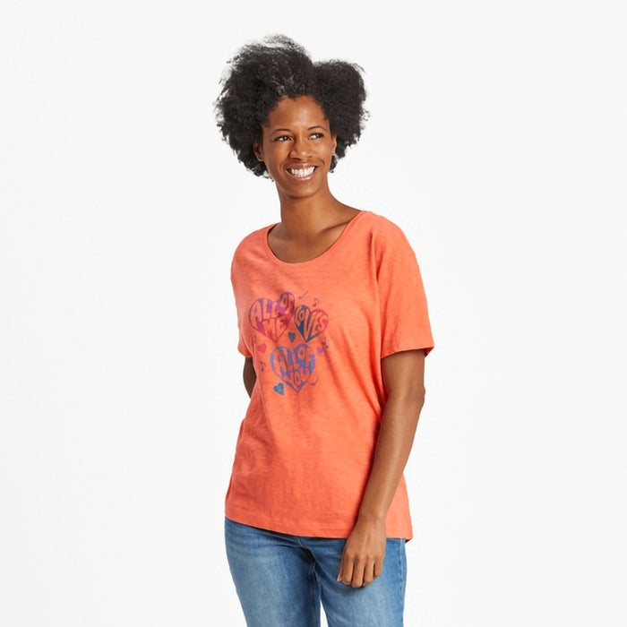 Life Is Good : Women's All Of Me Loves All Of You Relaxed Fit Slub Tee -
