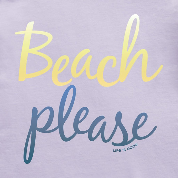 Life Is Good : Women's Beach Please Short Sleeve Vee - Life Is Good : Women's Beach Please Short Sleeve Vee