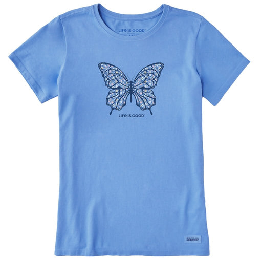 Life Is Good : Women's Ditsy Floral Butterfly Crusher Tee - Life Is Good : Women's Ditsy Floral Butterfly Crusher Tee