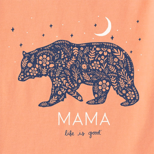 Life Is Good : Women's Floral Mama Bear Crusher Tee - Life Is Good : Women's Floral Mama Bear Crusher Tee
