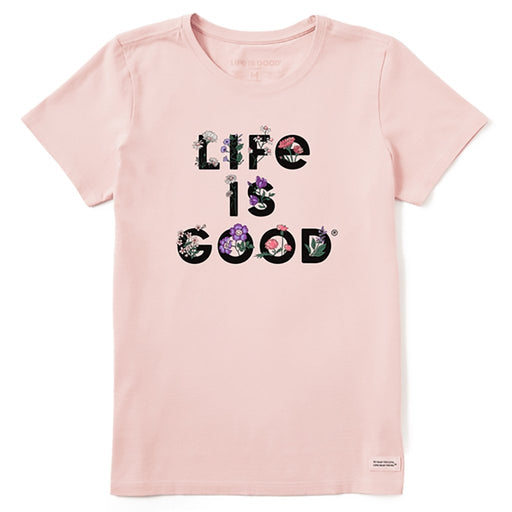 Life Is Good : Women's Life Is Good Stack Flowers Short Sleeve Tee -