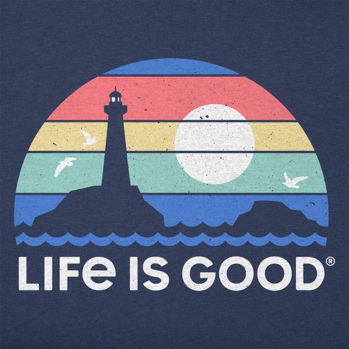 Life Is Good : Women's Lighthouse Landscape Crusher Tee - Life Is Good : Women's Lighthouse Landscape Crusher Tee