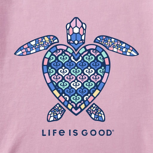 Life Is Good : Women's Mandala Heart Turtle Crusher Tee - Life Is Good : Women's Mandala Heart Turtle Crusher Tee