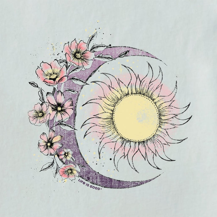 Life Is Good : Women's Moon Flower Short Sleeve Tee - Life Is Good : Women's Moon Flower Short Sleeve Tee