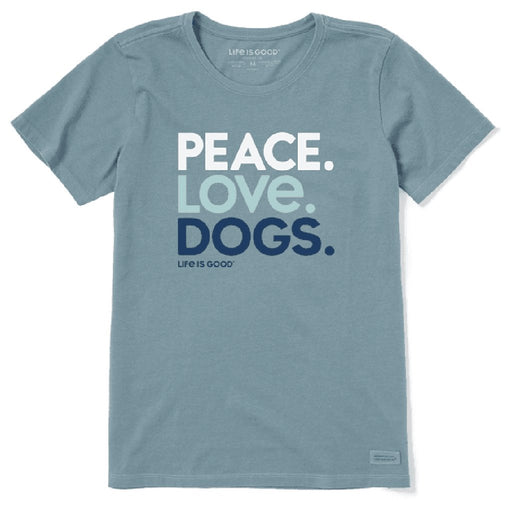 Life Is Good : Women's Peace Love Dogs Crusher Tee -