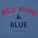 Life Is Good : Women's Red Wine & Blue Crusher Vee -