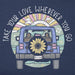 Life Is Good : Women's Take Your Love 4x4 Short Sleeve Tee in Darkest Blue - Life Is Good : Women's Take Your Love 4x4 Short Sleeve Tee in Darkest Blue