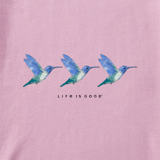 Life Is Good : Women's Three Hummingbirds Crusher Vee - Life Is Good : Women's Three Hummingbirds Crusher Vee