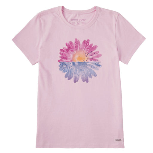 Life Is Good : Women's Under Watercolor Daisy Short Sleeve Tee - Life Is Good : Women's Under Watercolor Daisy Short Sleeve Tee