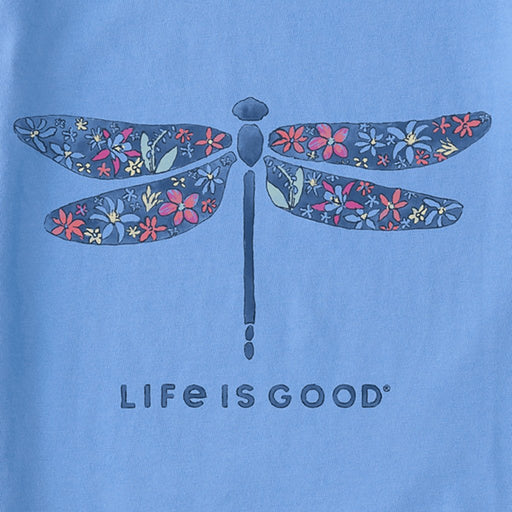 Life Is Good : Women's Wildflower Dragonfly Watercolor Crusher Tee -