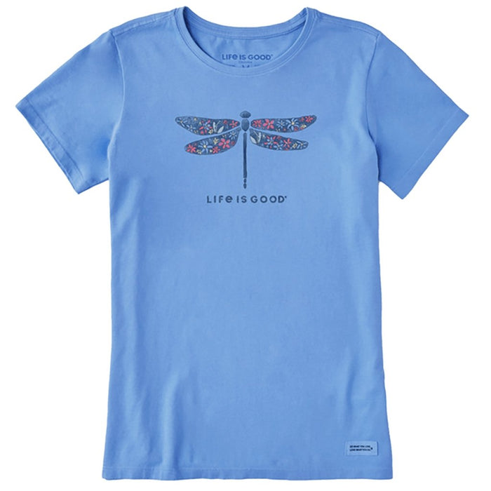 Life Is Good : Women's Wildflower Dragonfly Watercolor Crusher Tee -
