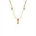 &Livy : Hyevibe Crystal Silk Slider Necklace in Gold Shade - &Livy : Hyevibe Crystal Silk Slider Necklace in Gold Shade