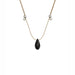 &Livy : Hyevibe Crystal Silk Slider Necklace in Jet - &Livy : Hyevibe Crystal Silk Slider Necklace in Jet