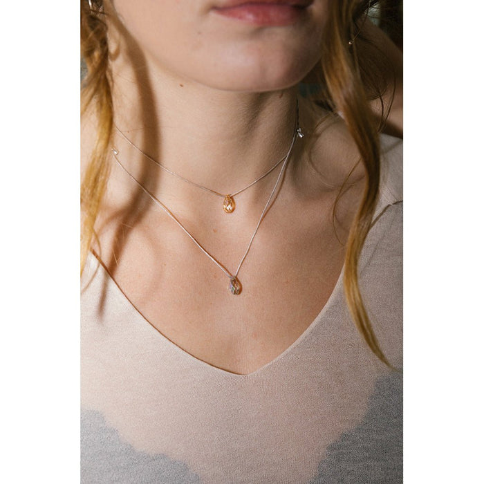 &Livy : Hyevibe Crystal Silk Slider Necklace in Paradise - &Livy : Hyevibe Crystal Silk Slider Necklace in Paradise
