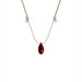 &Livy : Hyevibe Crystal Silk Slider Necklace in Siam - &Livy : Hyevibe Crystal Silk Slider Necklace in Siam
