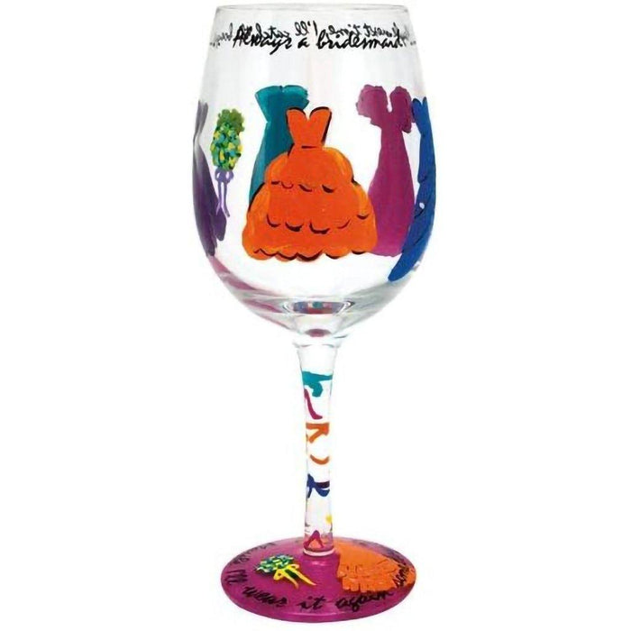 Lolita Always a Bridesmaid Wine Glass, 9" -