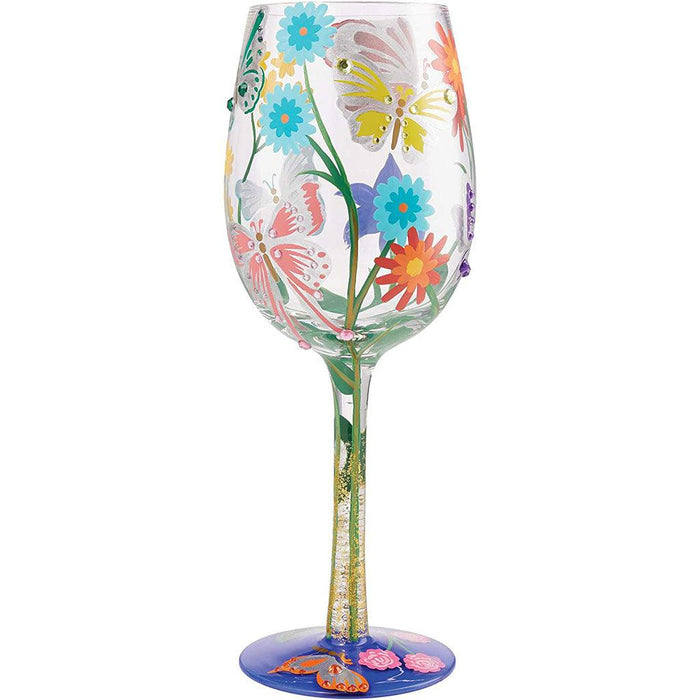 Funky Florals Lolita Wine Glass