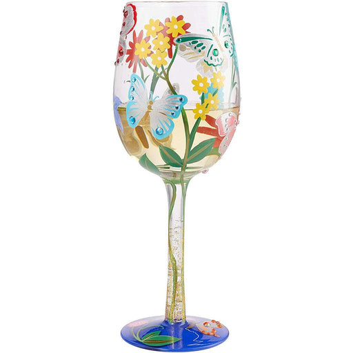 Lolita : Wine Glass Bejeweled Butterfly -